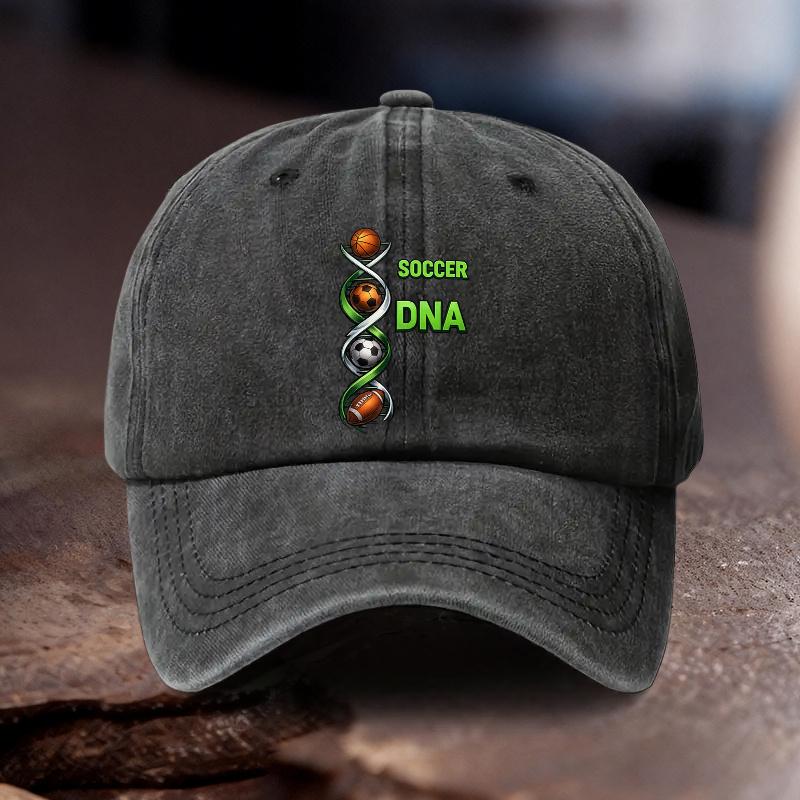 Pc Adjustable Hat with Football DNA Printed Pattern Unisex And Women Outdoor Sports Style Ideal Gift for Weddings Parties Birt