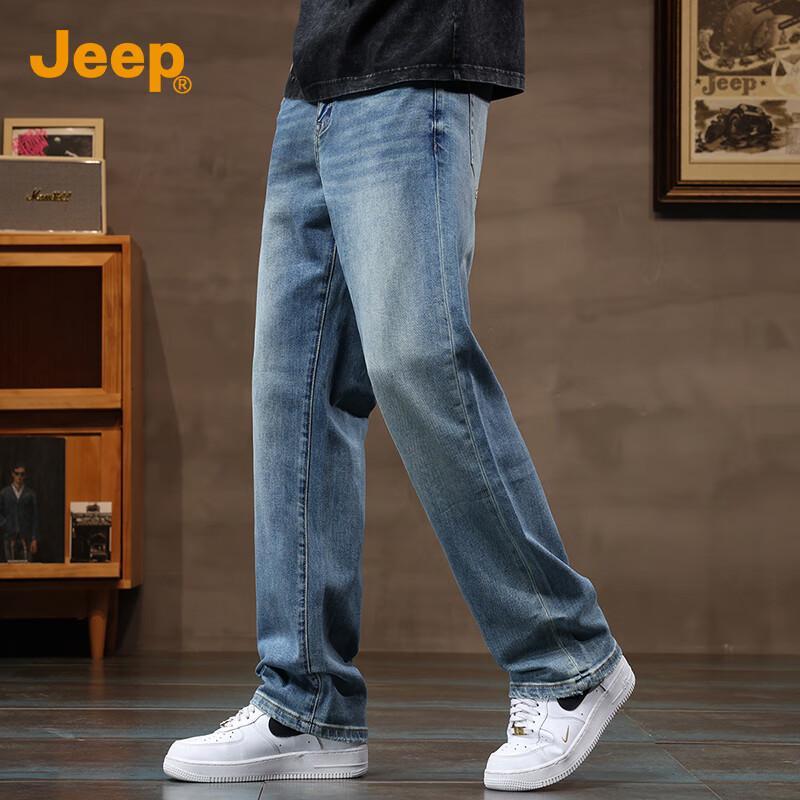 

JEEP Men s Retro Straight-Leg Stretch Jeans 38
