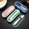 3pcs 304 Stainless Steel Portable Tableware Set Outdoor Spoon and Fork Student Portable Tableware Set Baby Feeding Spoon Box
