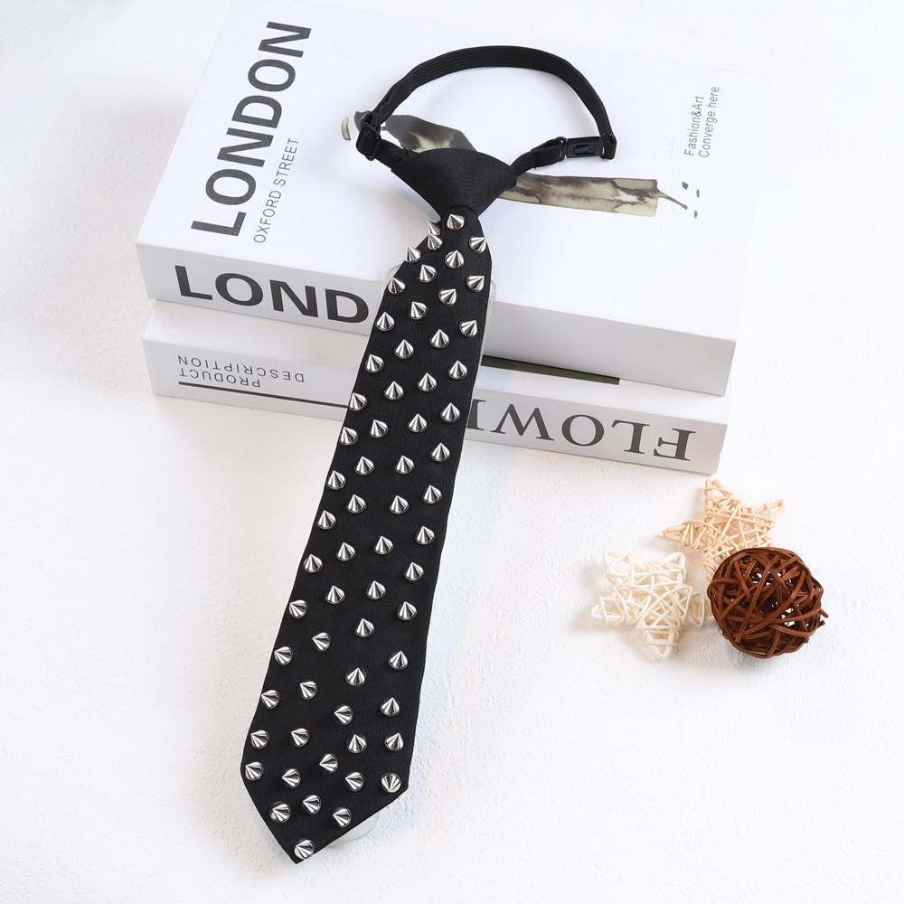 Modern Punk Snapon Necktie With Arrow Design For Casual Daily Wear