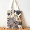 [Kyushu Art] Ukiyo-e Tote Bag, Full Size, Japanese Style, Simple, Edo Period, by Artists (Utagawa Kunisada, Inaba Nosuke, Ichimura Uzaemon)
