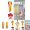 Disfraz Cosplay de McDonald's Corporation con Poliéster y Elastano para Niños y Adolescentes