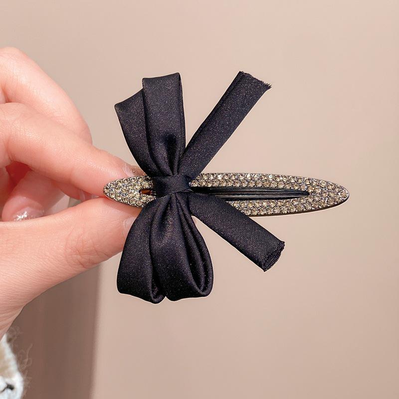 Elegant 2025 Korean Bow Pearl Rhinestone Hair Clip - Internet Celebrity Style