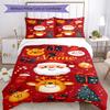 3pcs Custom Name Christmas Bedding Set Duvet Cover Closure Includes 1 Duvet Cover & 2 Pillowcases, Soft and Comfortable for All Seasons.