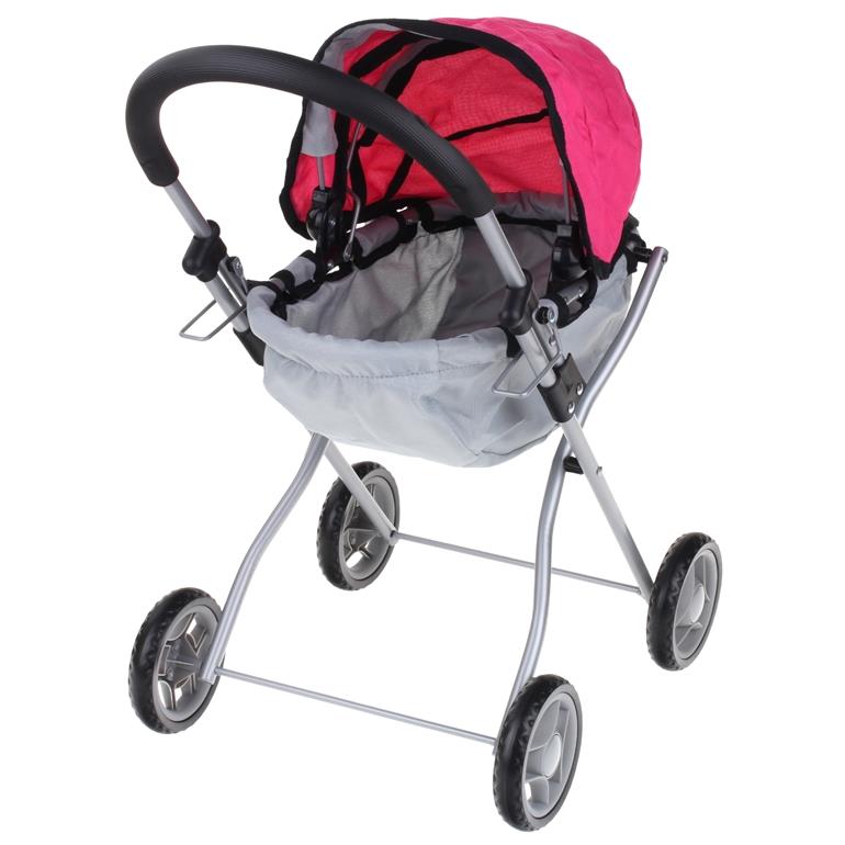 Puppenwagen Tiefer Metall Leichter Klappbares Verdeck Gondel Schaumstoffräder