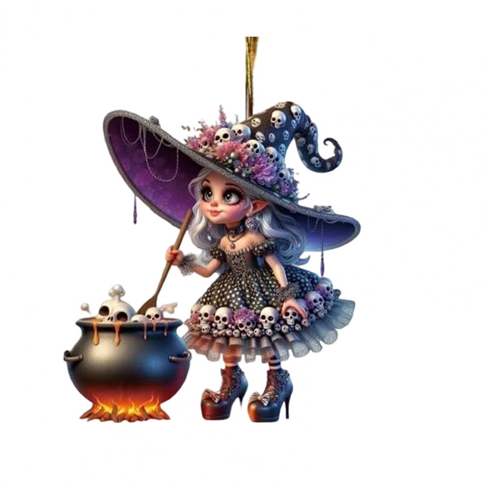 Hexenanhänger Halloween Dekoration Vielseitiger festlicher Schmuck Festlicher Halloween Hexenanhänger Autoanhänger für Gruselig für Tischplatte