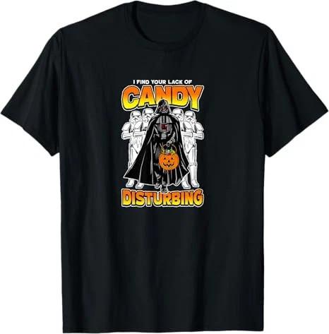 Star Wars Halloween Darth Vader Stormtroopers Candy Black TShirt S