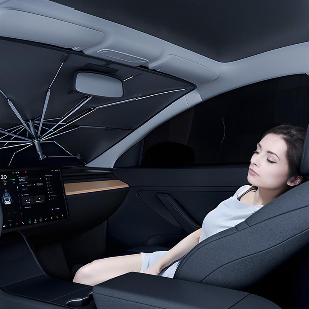 Car Windshield Umbrella - [Latest Vinyl Coating] Car From Heat Damage, Keep Cool And Interior, Spring Structure Edge