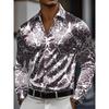 Men's Shirt 3D Vintage Chain Print Polyester Fabric Outdoor Street Long Sleeve Button Clothing Fashion Street Style Design