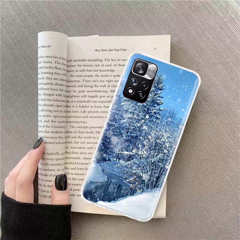 Landscape Winter Light Snow Luxury Phone Case For Xiaomi Poco X4 F4 GT X3 NFC X5 X6 X7 Pro 5G M5 M5S M3 F5 Mi F6 F3 F2 F1 Cover