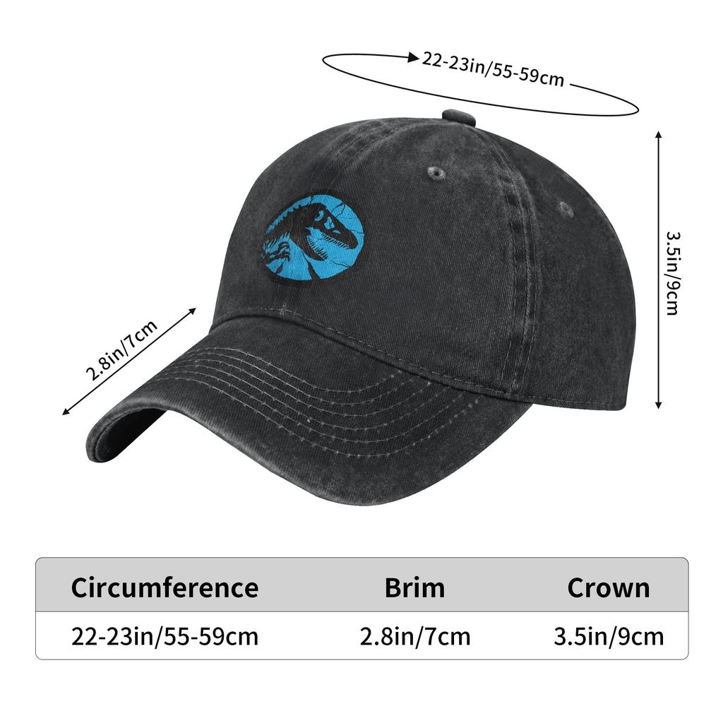 Jurassic Park Shattered Baseball Caps Vintage Distressed Cotton Snapback Hat Unisex Running Golf Adjustable Fit Hats Cap