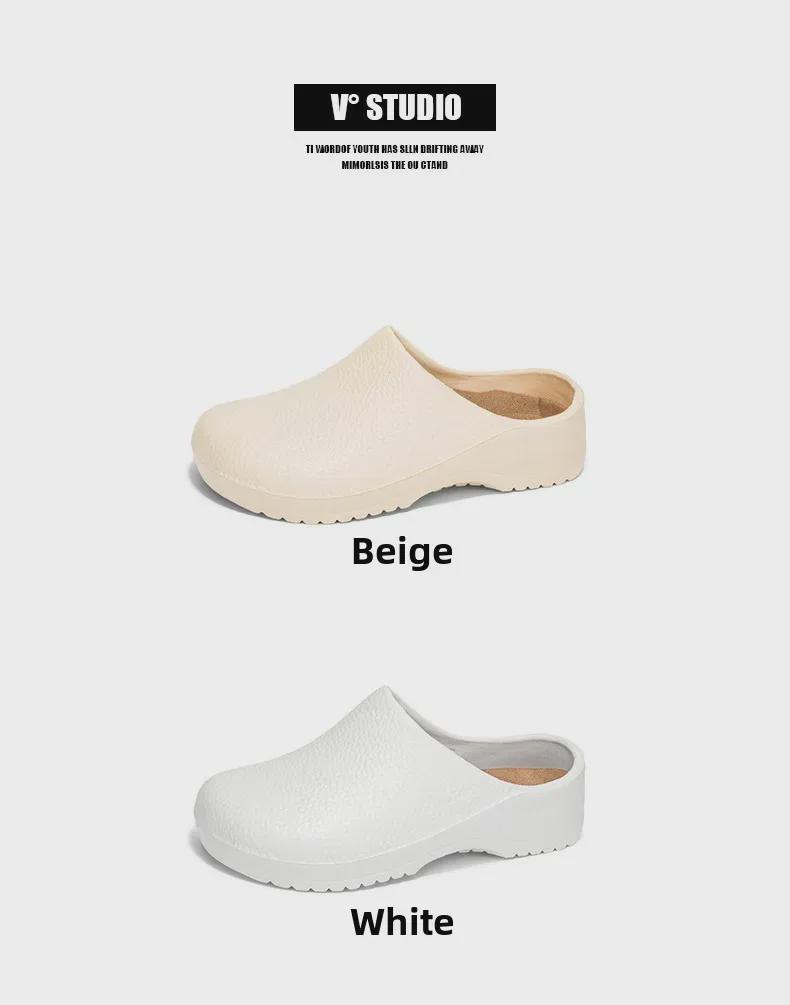 Chaussons de chef imperméables grande taille, chaussures d'infirmière tendance, pantoufles d'été pour couples