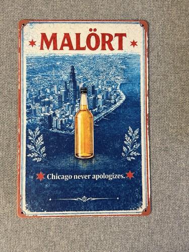 Malort Chicago Handshake Metal Sign 12 Bar Poster Bartender Chitown 20x30cm（7.8x11.8inch）