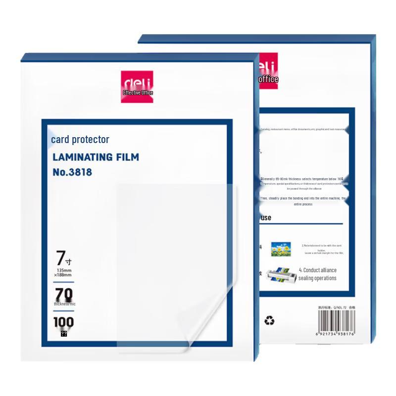 Deli 3818 Transparent Laminating Pouches