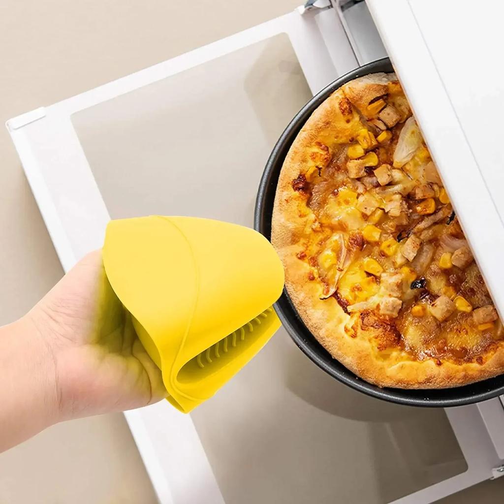 2Pcs Silicone Cooking Pinch Grips Oven Mitts Potholder Mini Oven Gloves For Kitchen Cooking Baking Air Fryers Microwaves Bbqs Quality