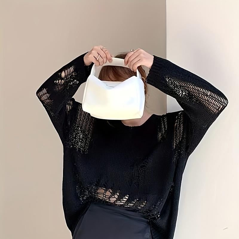 

Корейская минималистичная черно-белая мини-сумка кроссбоди - Прочная, застежка-молния, регулируемый ремешок, идеально подходит для повседневного использования белый