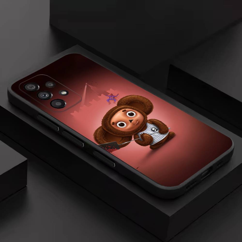 

Cartoon C-Cheburashka-es For Samsung S 26,25,24,23,22,30,21,10,9,Ultra,Plus,Lite,FE,4,5G Phone Case Black Soft Case SamsungS25ULTRA