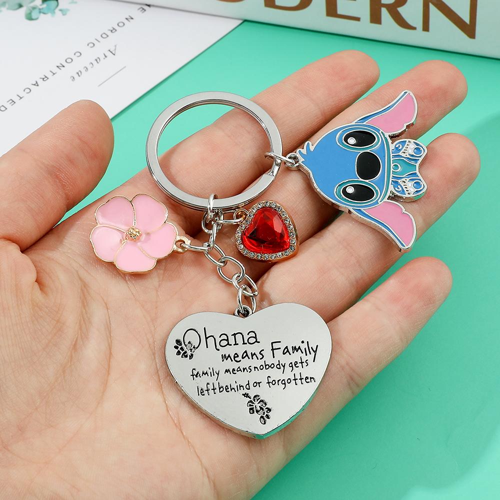 

Stitch Keychains Women Anime Keyring Christmas Gift Car Key Handbag Accessories