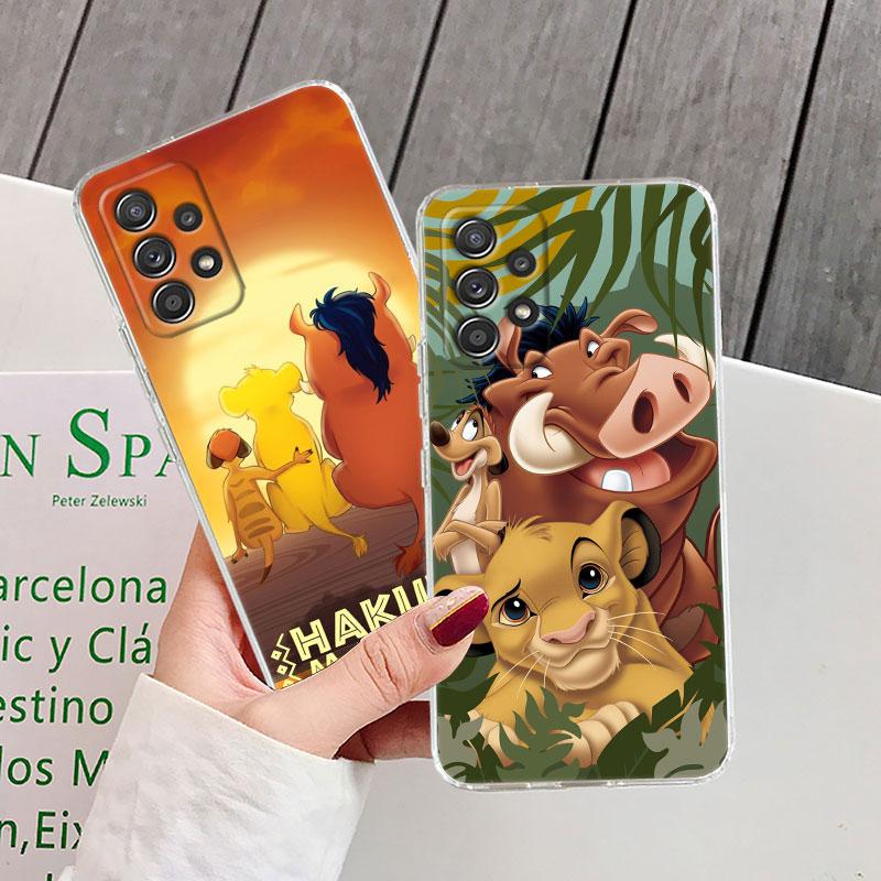 Clear Case For Samsung Galaxy A57 A37 A56 5G A36 Cases A55 A54 A35 A26 A07 A17 A16 A06 A34 A15 Cover The Lion King HAKUNA MATATA