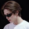 Tide punk advanced sense avant-garde men's personalized wear with sunscreen sunglasses women's concave street shot headband sunglasses
