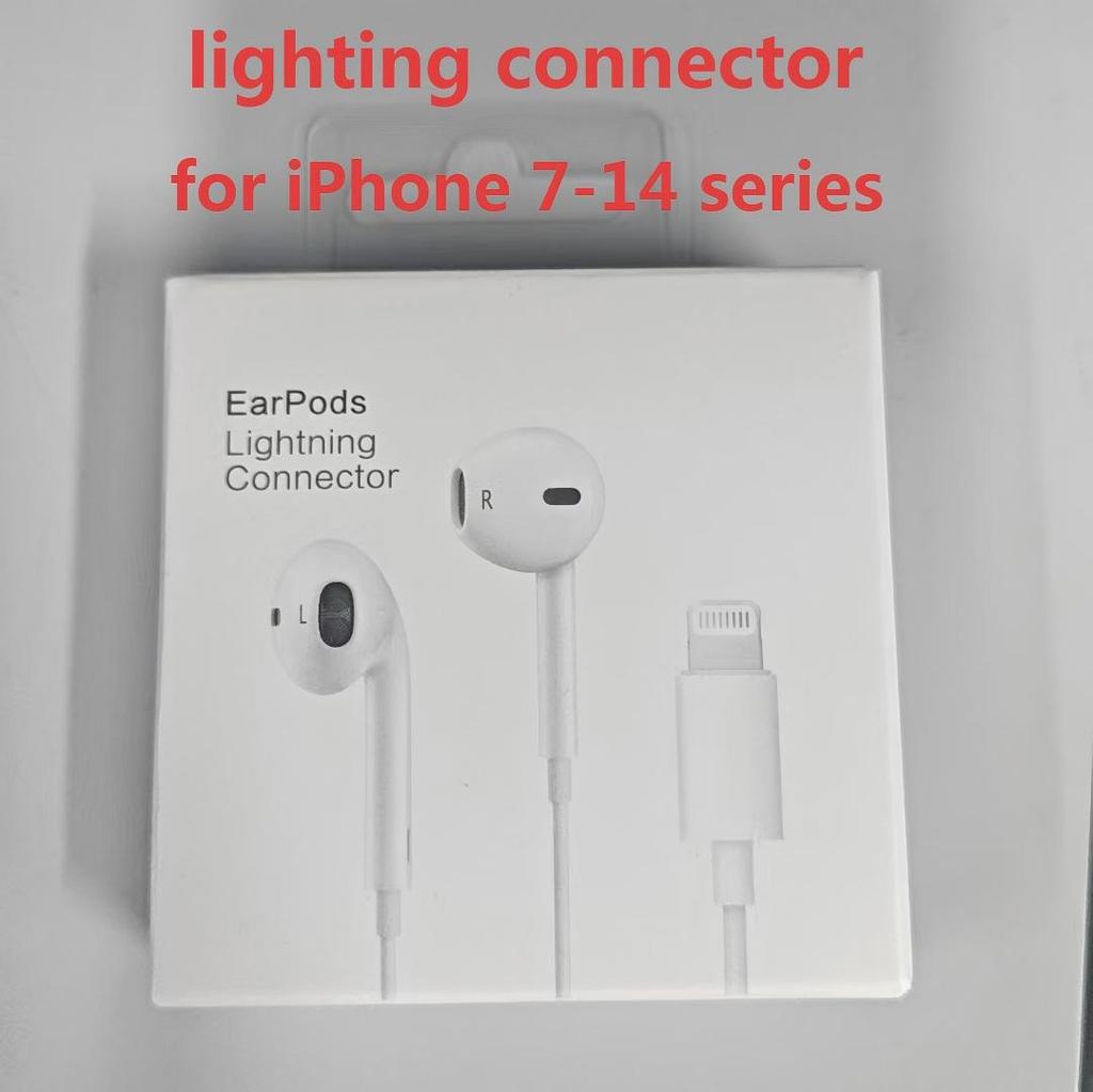 (No Bluetooth required)Wired Earphones for Apple Lightning iPhone 11-17 Pro Max Mini X XS XR X 7 8 6 Plus Headphones for Samsung