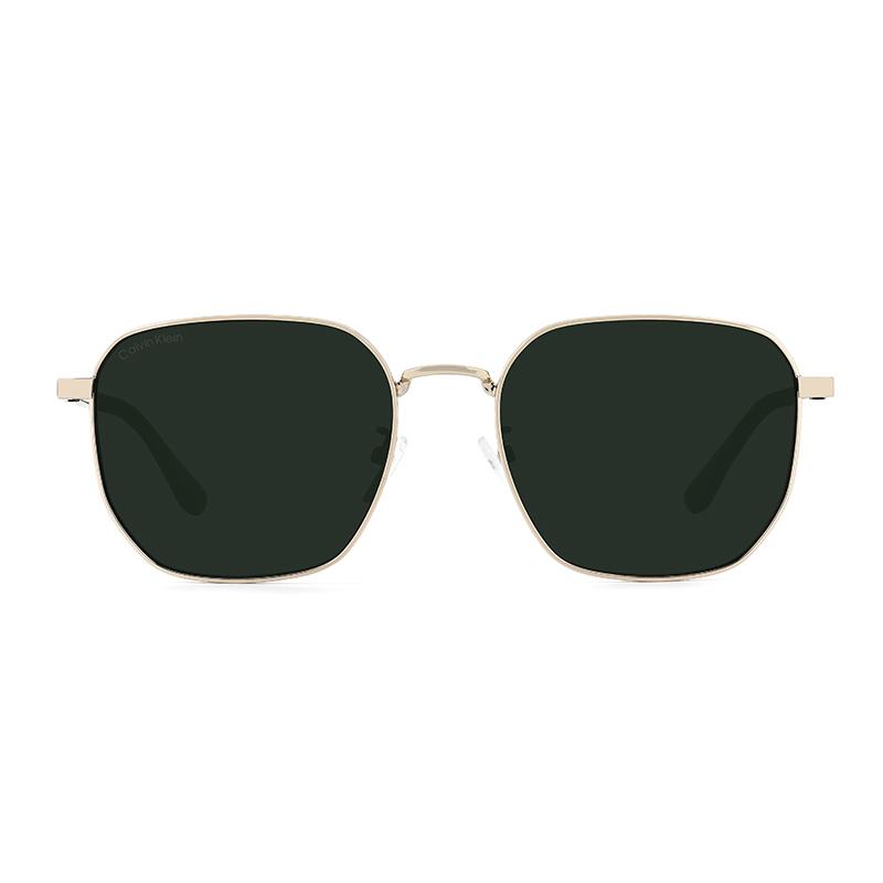 Calvin Klein Personality Mirror Leg Letter Logo Driving Travel Sun Protection UV Protection Sunglasses Metal Irregular Shape Sunglasses CK25122SLBK