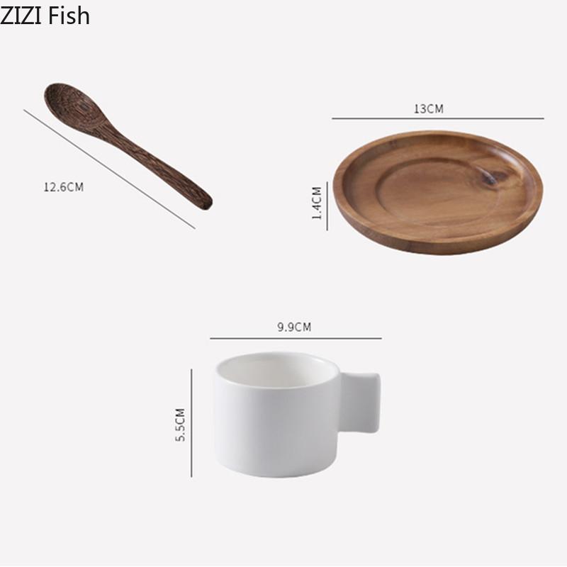 Mini tasse en céramique de 190 ml, ensemble de tasses à expresso italiennes, pour le bureau, le thé de l'après-midi, le café latte, la maison, cadeau de vacances pour un ami