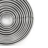12Pcs Mousse Mold Stainless Steel Curling Edge Antioxidant Round Cookies Cutter for Baking