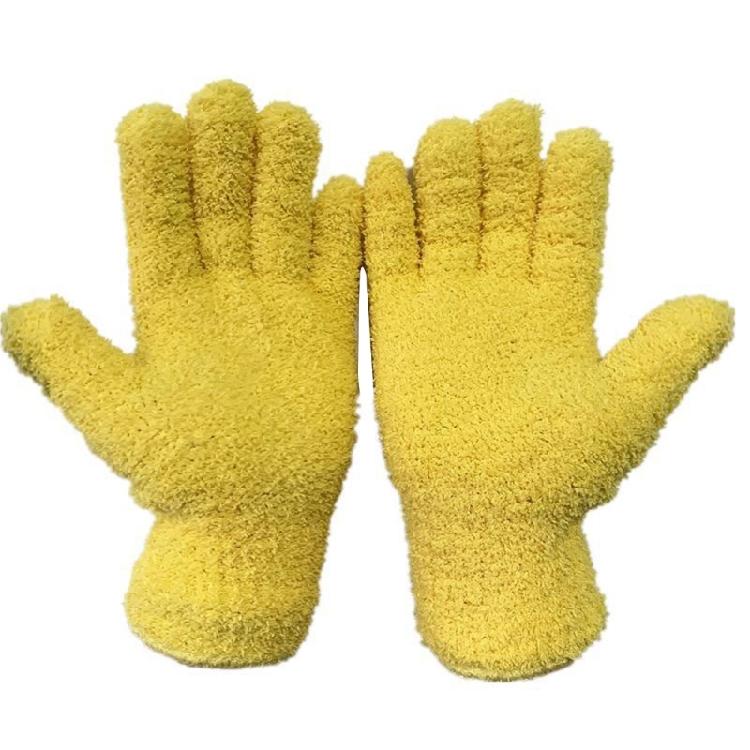 Multipurpose Dust Collection Gloves Soft Absorbent Corals Fleece For Home Cleaning Tasks Gentle On Furniture Surfaces