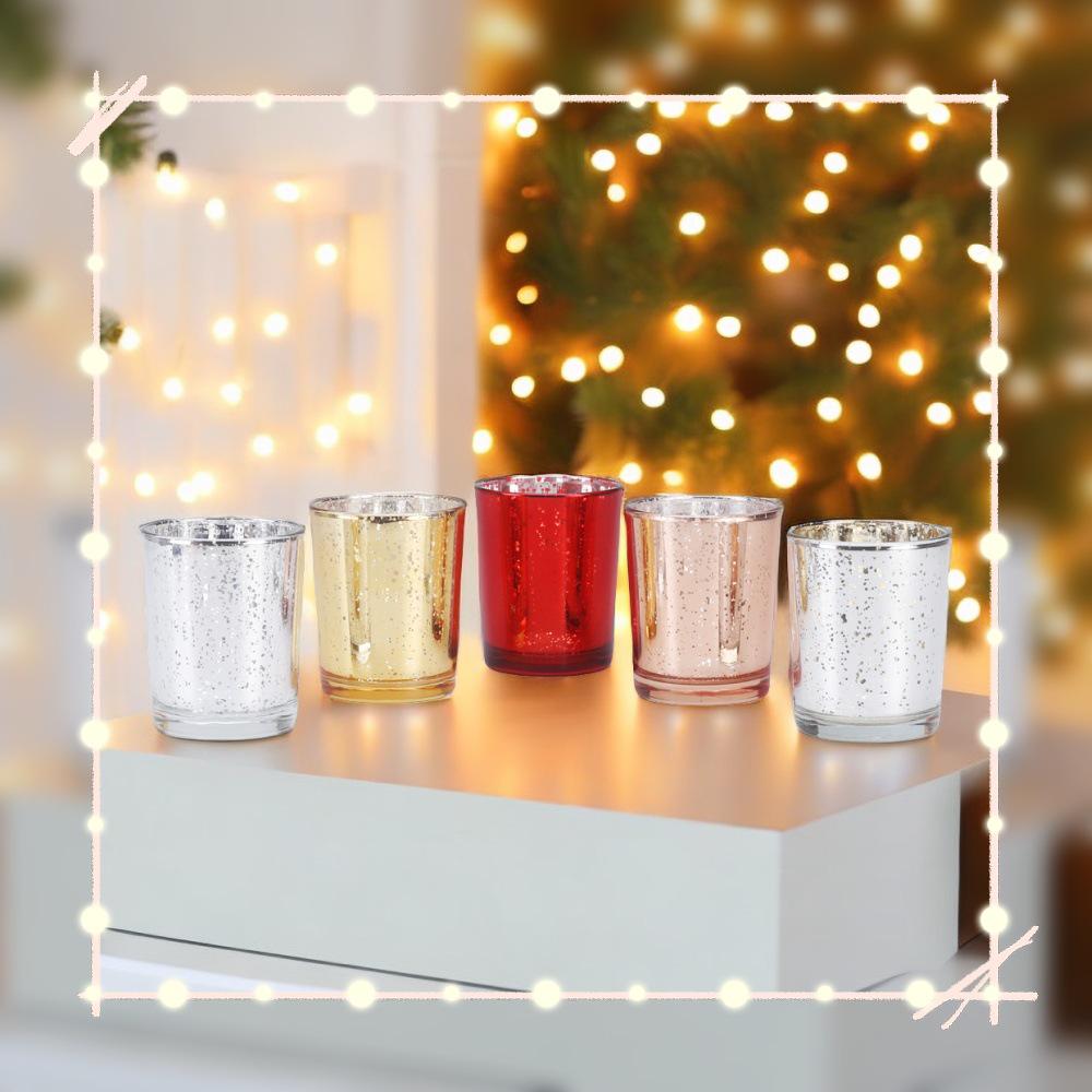 Starry Sky Christmas Glass Candlestick - Bestselling European & American Aroma Candle Cup