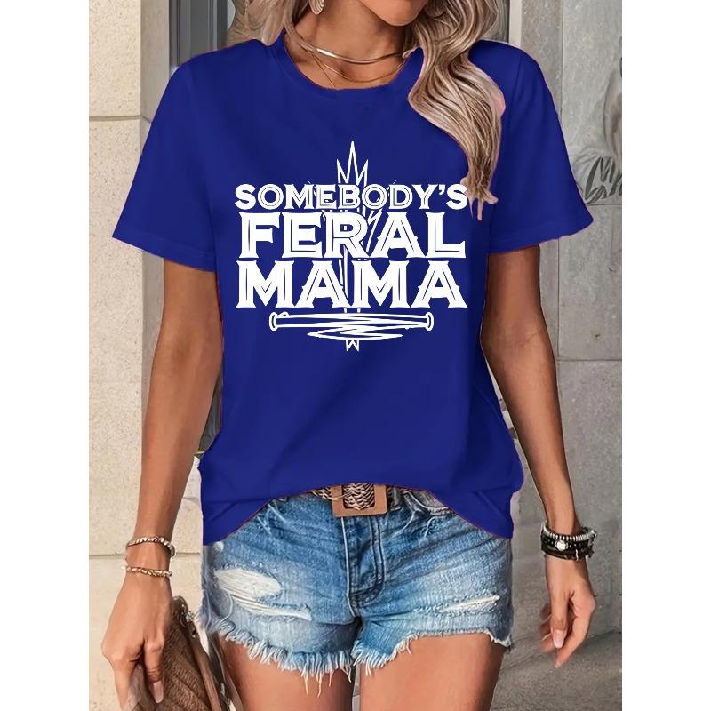 Fashion Letter Anime Print Women'S Round Neck Short-Sleeved T-Shirt, Easy Design, Comfortable and Fashionable, Suitable for Daily Casual All-Match,
