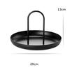 Desktop Tray Round  Portable Tray with Handle for Sundries and Small Home Decor Necklace Kitchen Storage Trays Organization