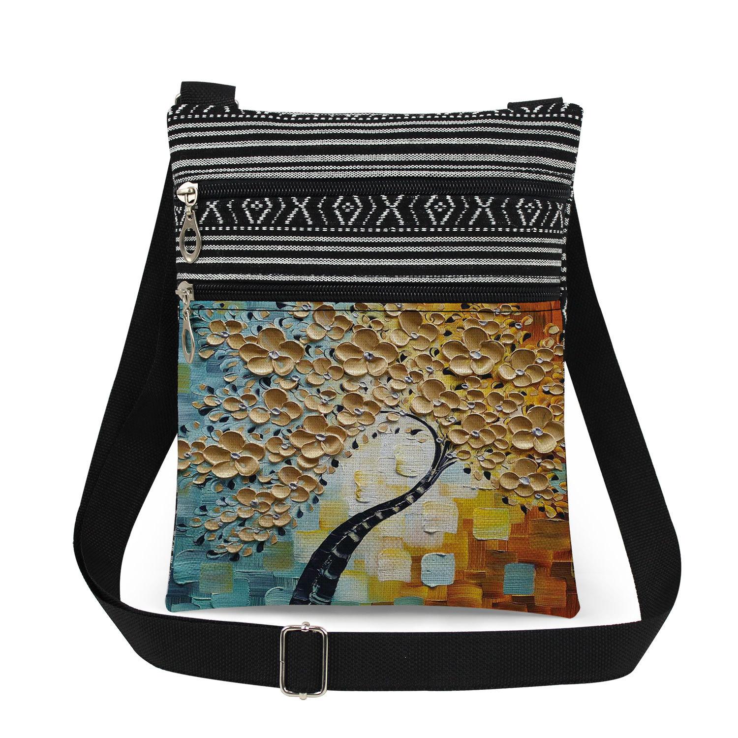 1PC Tree Print Tote Bags Women Shoulder Handbags Postman Package 6925 KTB