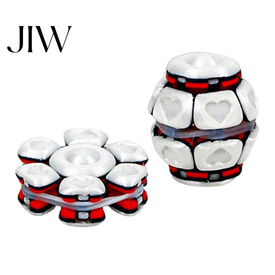Decompression Toy Rubber Band Press Toy, Stress Anxiety Relief Fidget Spinner, 3D Anti-anxiety Printed Relaxation Desk for Kids Teens Adults