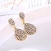 Women Creative Charm Water Drop Shaped Earrings Rhinestone Decoration Jewelry