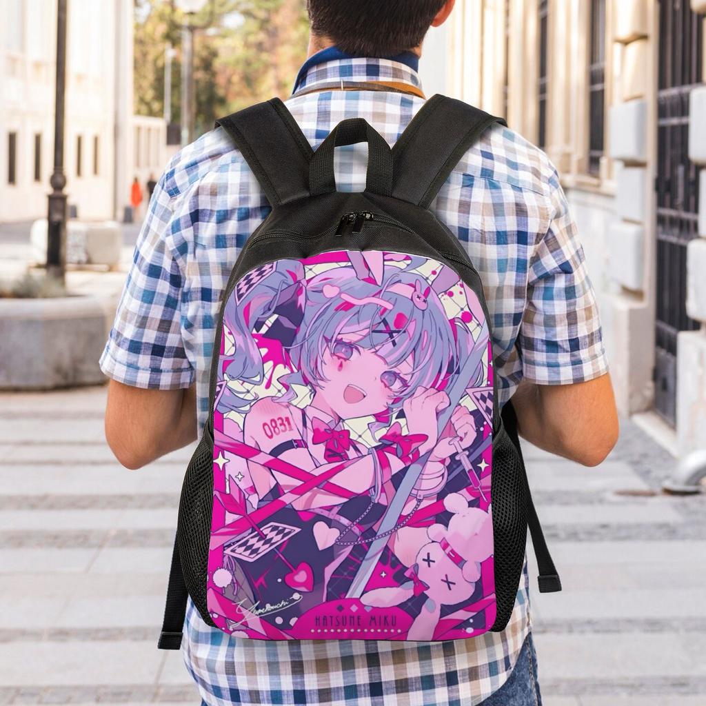 Hatsunes Anime Mikus Travel Backpack Men Women School Computer Bookbag Virtual Singer College Student Daypack Bags