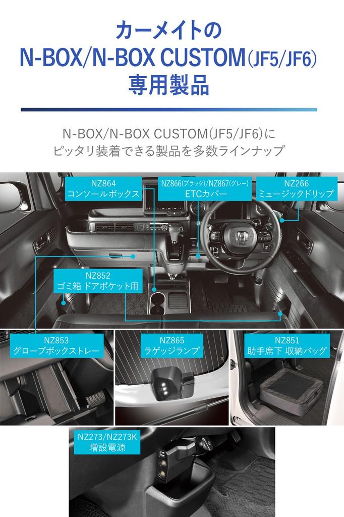 Carmate Honda ETC Cover for Custom (CARMATE) N-BOX (NZ866) N-BOX (JF5/JF6)