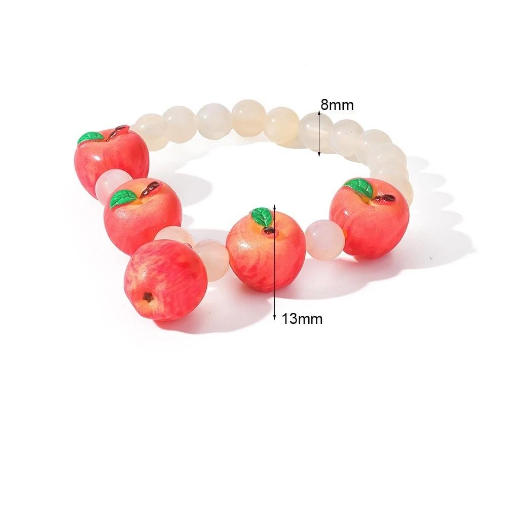 Stackable Fruit Acrylic Bracelet 3D Elastic Cord Bracelet Cute Colorful Beads Bracelet  Daily Wear