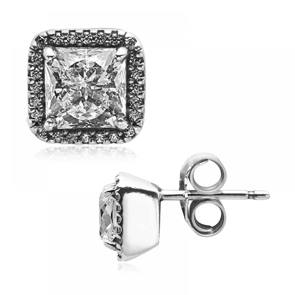 Pandora 290591cz Timeless Elegance Stud Silver Earrings