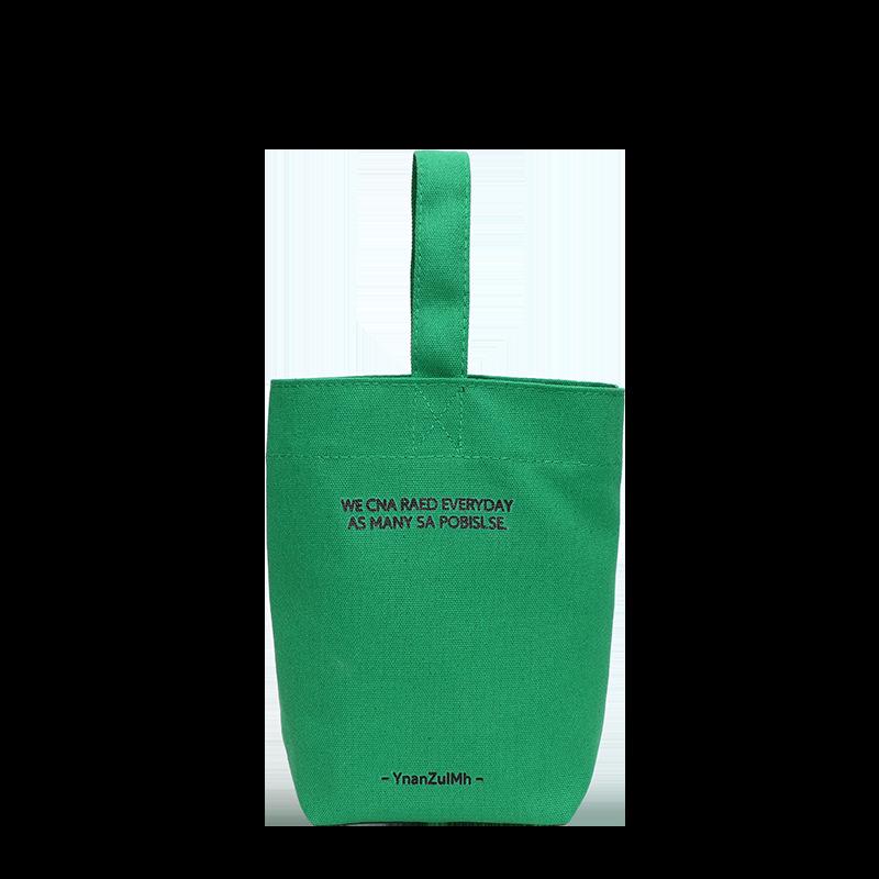 Cross-Border Ins-Style Canvas Water Bottle Tote & Mini Handbag for Women