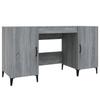 Desk Grey Sonoma 140 X 50 X 75 Cm Engineered Wood