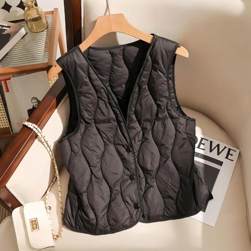 

Женский осенне-зимний пухово-хлопковый жилет на флисовой подкладке, легкий приталенный жилет для ношения под одеждой и сверху, теплый и плотно прилегающий жилет 2XL