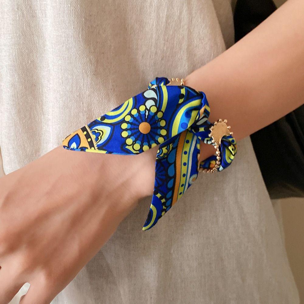 Europe American Style Ethnic Style Wristband Metal Bohemian Scarf Bangle  Decoration