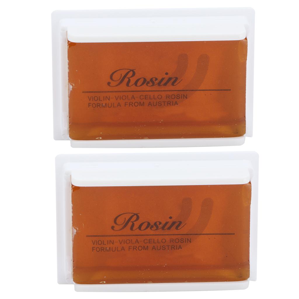2Pcs Violin Rosin Bow String Instrument Accessory Low Dust Universal for Viola Cello LETO601