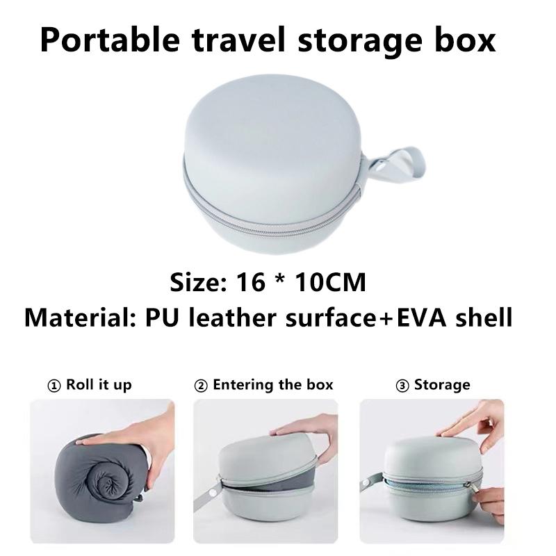 Saco de Armazenamento para Fronha de Travesseiro de Pescoço Tipo U Caixa para Travesseiro de Espuma Viscoelástica Capa para Travesseiro para Vértebras Cervicais Viagem Portátil Camping Eva Bolsa de Transporte