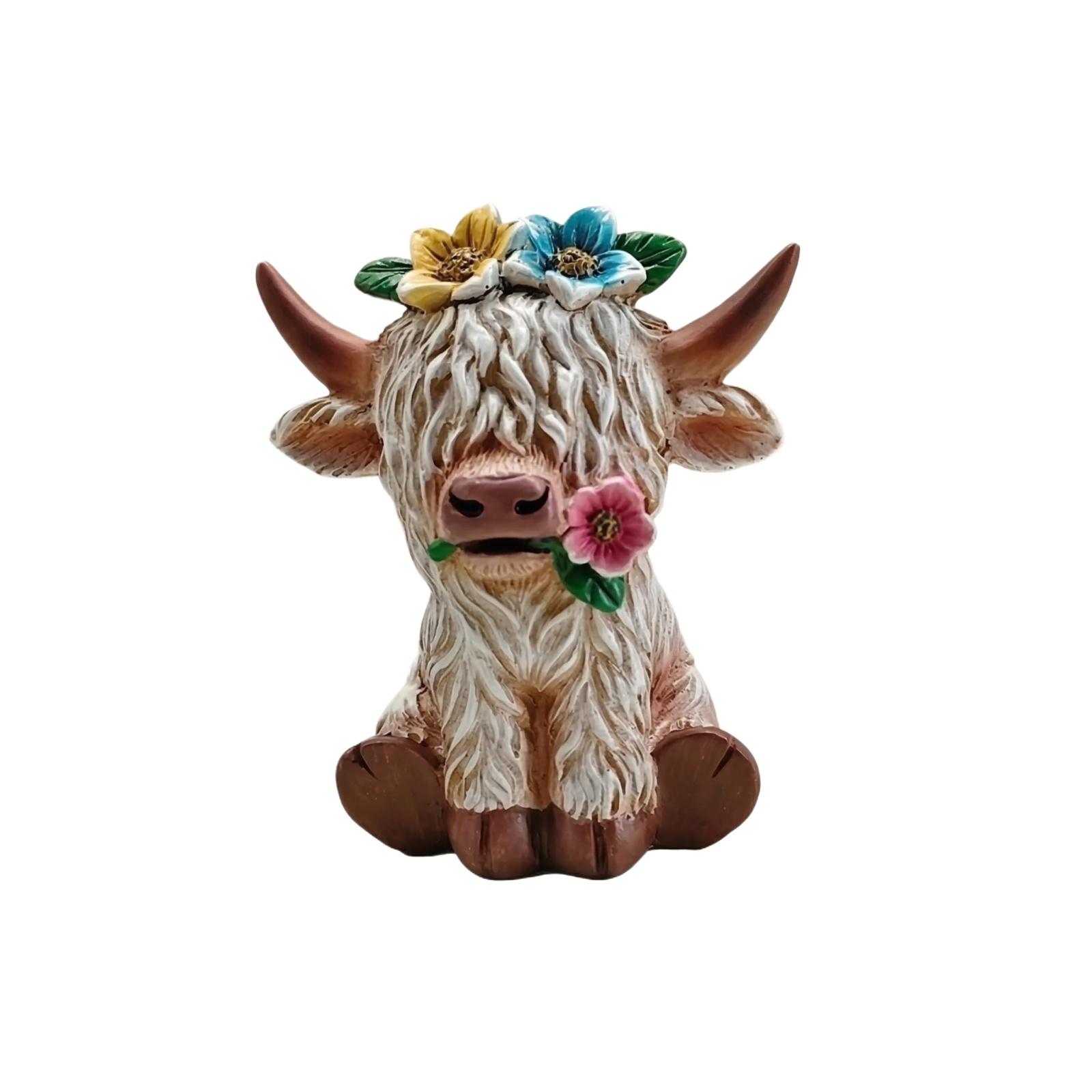 Cattle Statue Home Decor Resin Sculpture Creative Crafts