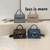 2026 Spring New Hand Carry Kelly Bag Women's Retro Shoulder Messenger Bag Fashion Small Square Bag