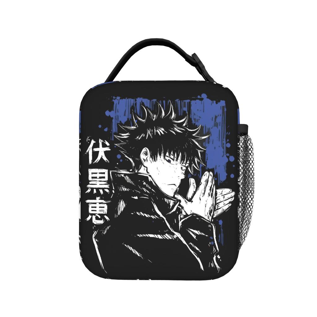 Gojo Satoru De Insulated Lunch Bags Cooler Bag Reusable,Meal Container Jujutsus Kaisens Anime Portable Tote Lunch Box