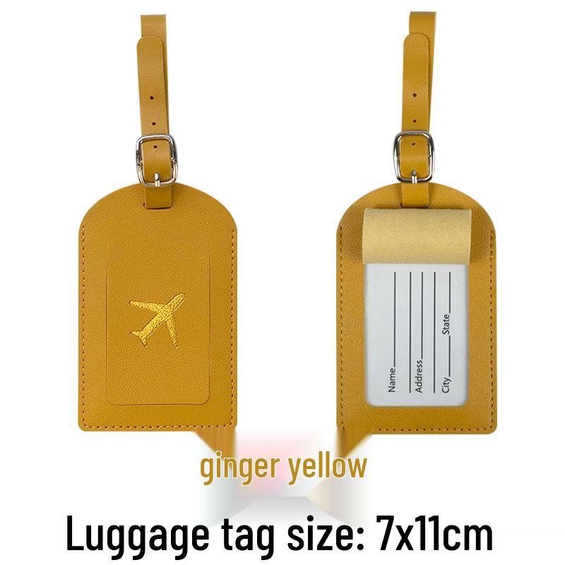 Set med bagagetagg och passhållare för gränsövergångar med passfodral