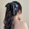 Silk Scarf Bow Banana Clip Korean Style Vertical Clip Sweet Bowknot Hair Clip  Women